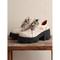 Grüne Damenschuhe aus echtem Leder mit dicker Sohle zum Schnüren, Freizeitschuhe im Retro-Oxford-Stil für Herbstmode und Spaziergänge im Freien