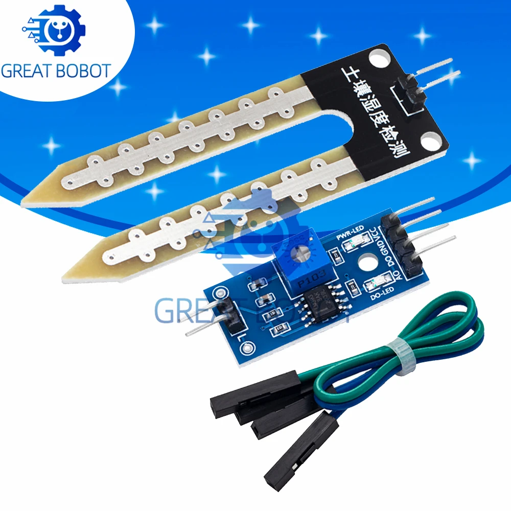 BS Smart Electronics Bodenfeuchtigkeits-Hygrometer! Erkennungs-Feuchtigkeitssensormodul für Arduino, DIY-Roboter und Smart Car