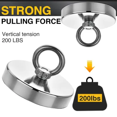 Magnetic Fixator Strong Magnet With Hook Round Neodymium Earth Magnetic Magnet Hanger Hooks for Fridge Toolbox Storage