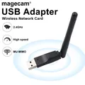 Magecam 150Mbps Scheda di rete wireless Mini USB WiFi Adattatore LAN Ricevitore WiFi wireless Dongle Antenna 802.11 b/g/n per PC
