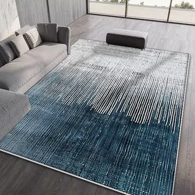 Abstract Stripes Living Room Rug Easy Clean Home Decoration Non-slip Carpets for Bedroom Lounge Office Foldable Soft Floor Mat
