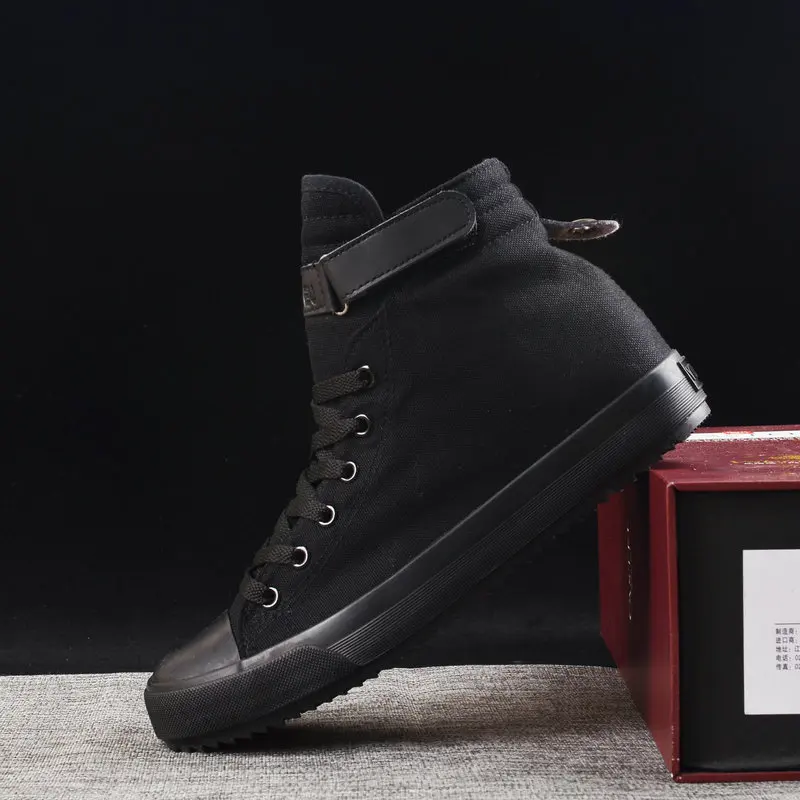 Mode Turnschuhe Männer Schuhe Männlichen Leinwand Schuhe High top Sneakers Männer Casual Schuhe Schwarz Weiß Tuch Schuhe KA797