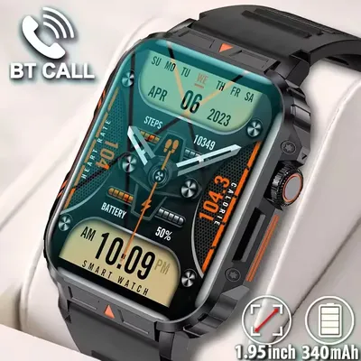 Military Outdoor GPS Sports Smart Watch Men 1.95‘’ Blood Oxygen Phone Call SmartWatches Men's For Android IOS