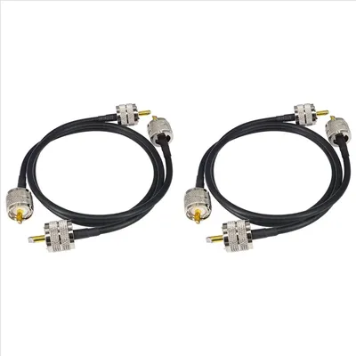 B27B Pack Of 4 CB Radio Antenna Cable 50Cm PL259 UHF Male To Male RG58 Coaxial Patch Lead For Amateur Ham Radio CB Marine