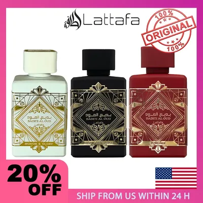 Lattafa Perfumes Bade'e Al Oud Oud Arab Brand Perfume Glory Warm and Woody Fragrance for Unisex Eau De Parfum Spray 3.4 Ounce