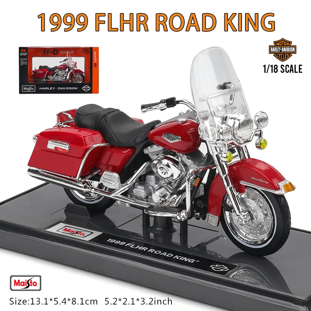Maisto 1:18 Harley-Davidson Motorrad 1999 FLHR Roaf KING Classic Heritage Classic Alloy Model Toy Car Collection
