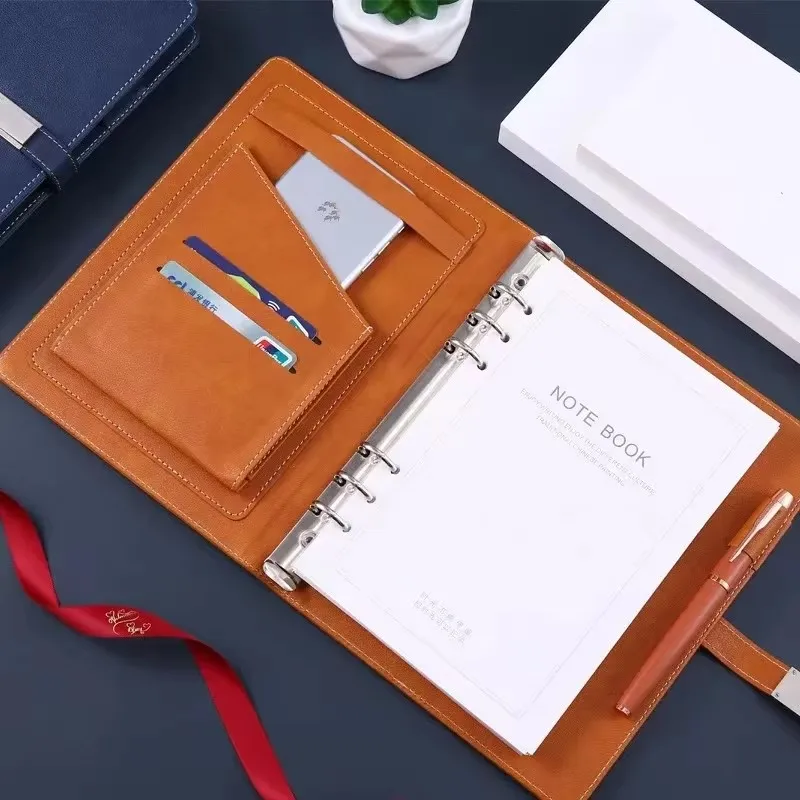 Raccoglitore per notebook A5 Ricariche per cartelle Notebook a fogli mobili Organizzatore di carte di carta Diario Agenda Planner 2024 Blocco note aziendale Ufficio