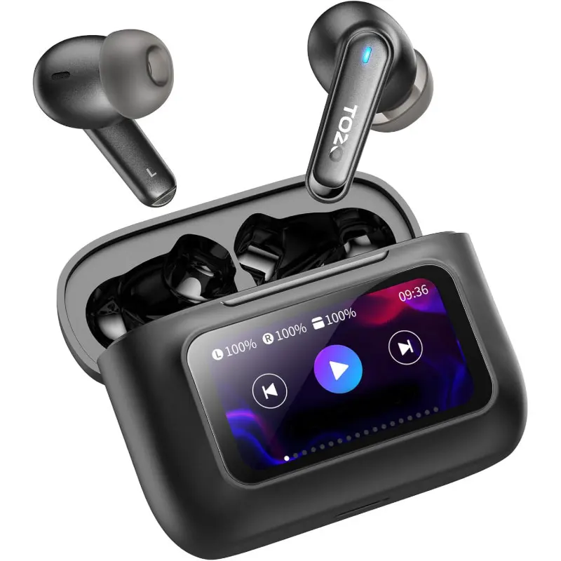 TOZO Color Pods ANC Auricolari True Wireless Bluetooth 5.4 Archiviazione Musica Touch Control Schermo APP EQ Chiamate audio HiFi