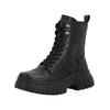 Schnürstiefelette RIEKER "Rieker Stiefelette Glattleder", Damen, Gr. 42, schwarz, Glattleder, casual, Schuhe