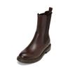 Chelseaboots MARC O'POLO "aus edlem Rindleder", Damen, Gr. 36, braun (schwarz braun), Obermaterial: 100% Leder (Rind), unifarben, Schuhe