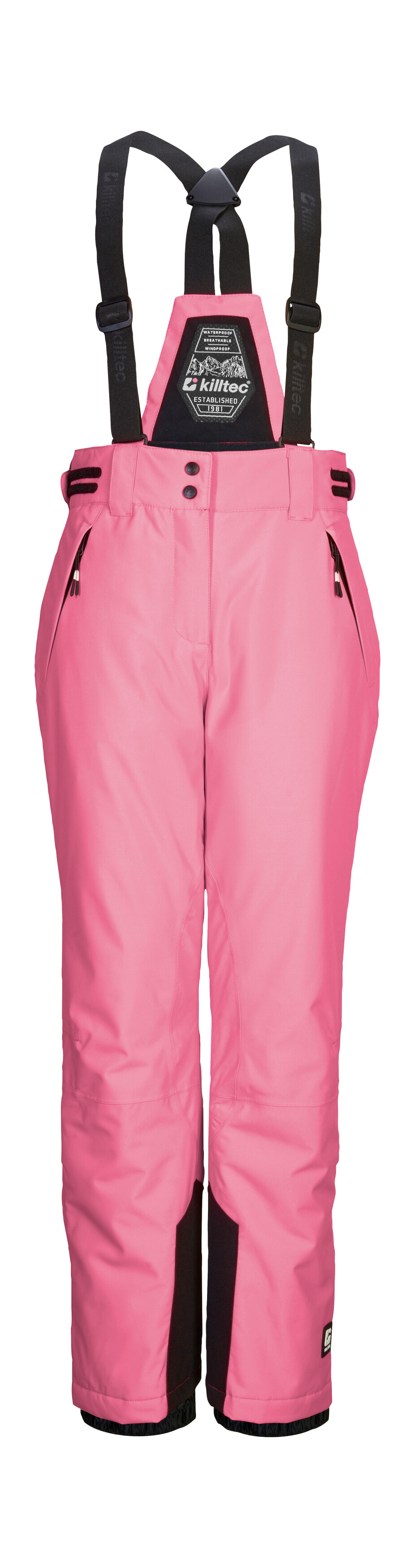 Skihose KILLTEC "KSW 213 GRLS SKI PNTS", Kinder, Gr. 176, Normalgrößen, neonpink, Oberstoff: 100% Polyester, Futter: 100% Polyester, Füllung: 100% Polyester, Hosen, Wasserdichte, atmungsaktive Skihose mit verstellbarer Taille Image