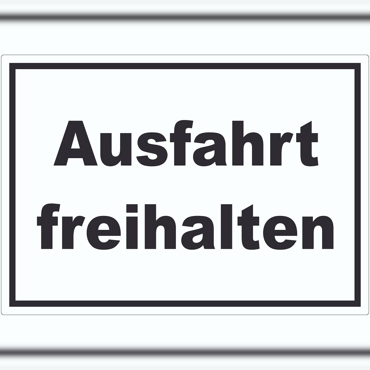HB-Druck Ausfahrt freihalten Schild schwarz-weiß A4 (210x297mm) Image