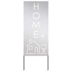 vidaXL Garten dekoratives Panel Silber 50 x 140 cm Edelstahl Image