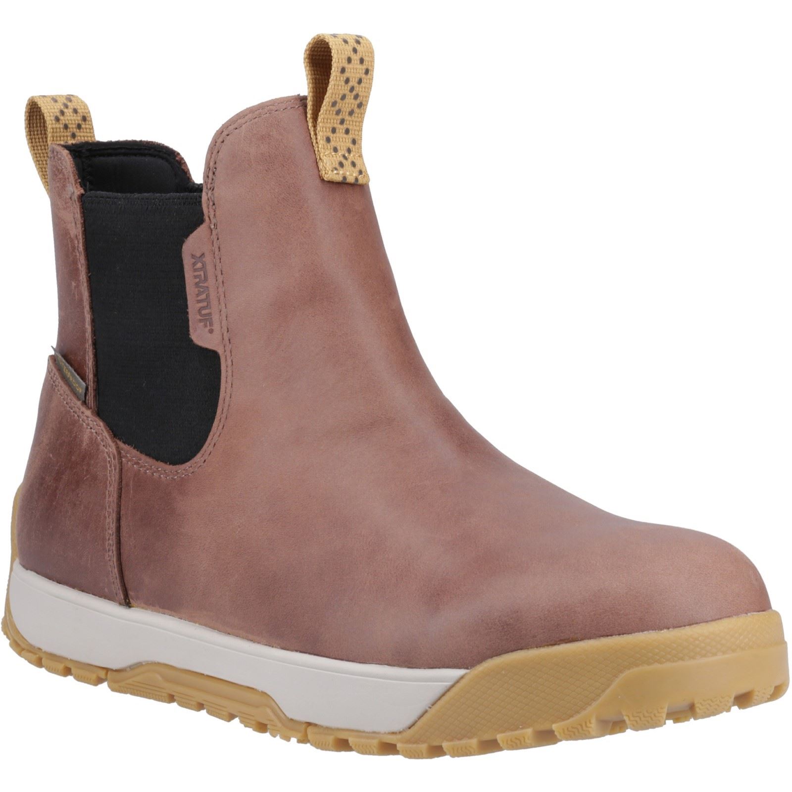 Xtratuf Knöchel Deckstiefel Leder Herren Braune Gummistiefel