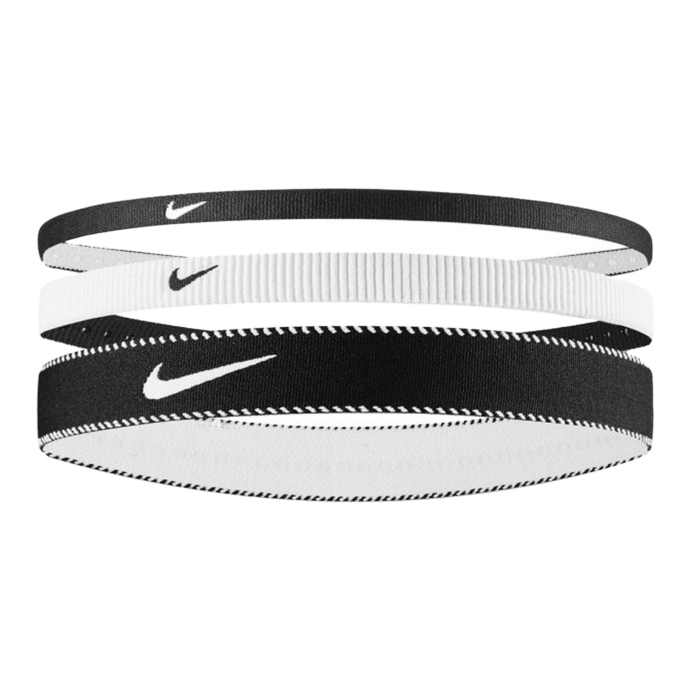 Nike - Stirnband, Klassisch (3er-Pack) (Schwarz/Weiß) Image