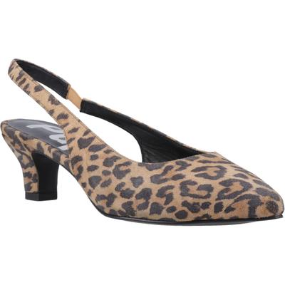 Hush Puppies Nahla Leder Damen Leoparden Spitze Slingback Schuhe Image