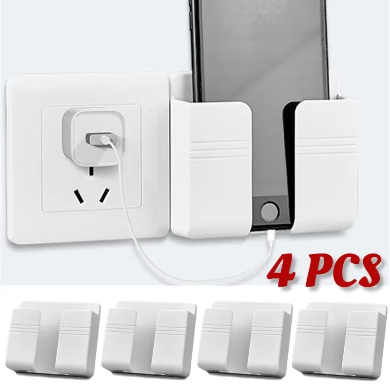 Support mural pour Smartphone, boîte de rangement pour télécommande, station de chargement, support de rangement, 1/2/4 pièces
