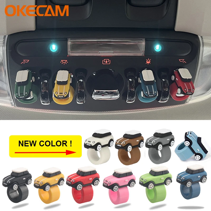 Pour BMW MINI Cooper accessoires Silicone modèle de voiture bouton couverture ornements démarrage arrêt bouton autocollants pour Mini Cooper autocollant F56