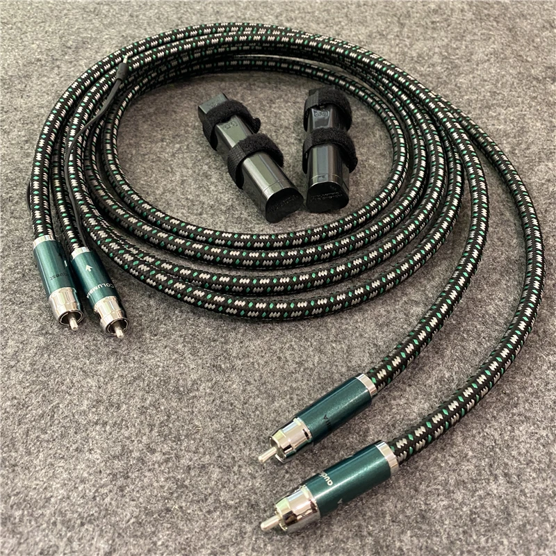 Pair Columbia RCA Cable Solid PSC Copper HiFi Audio Line for Tube Amplifier