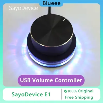 SayoDevice E1 Volume Controller Multifunctional Knob Surface Dial Customized RGB Wired 2.4G Bluetooth Mini Keyboard Short-cut