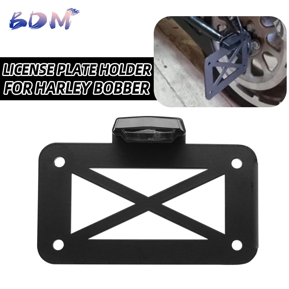 Motorrad Zubehör Kennzeichen Halter Hinten Seite Montieren Registrierung Nummer Halterung Für Harley Sportsters Bobber Chopper Image