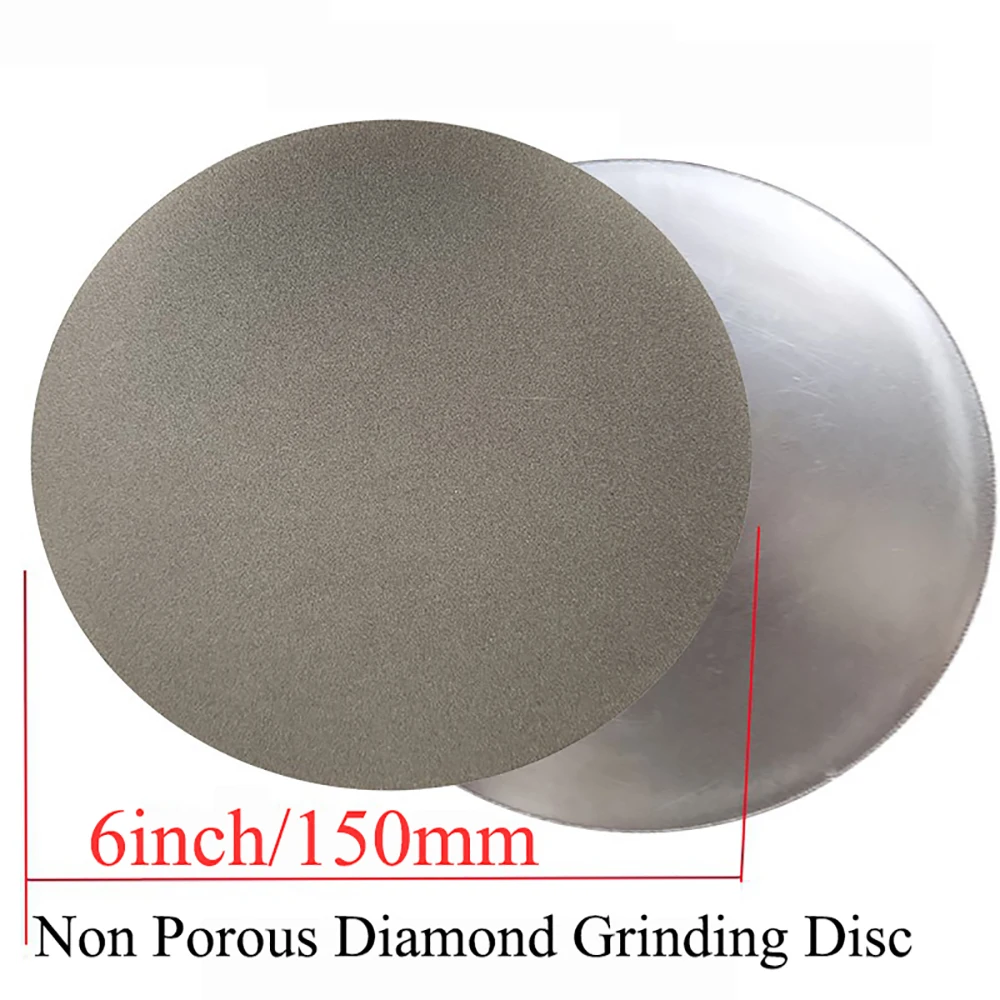NO CENTER HOLE 150mm Diamond Grinding Disc Abrasive Wheels Coated Flat Lap Disk Polishing Discs for Jewelry Gemstone Tools