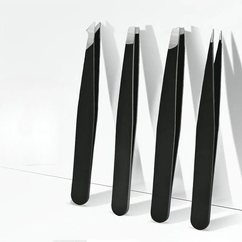 1/4 stücke Edelstahl Augenbraue Trimmen Clip Professionelle Pinzette Set Sehr Präzise Gesichts Haar Remover Zangen Schönheit Make-Up-Tool Image