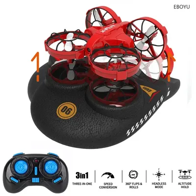 JJRC H116 RC Drohne 2,4 GHz 3 in 1 RC Flugzeug Boot Fahrzeug Fliegende Luft/Boot/Land Fahren Höhe Halten Headless Modus RC Quadcopter