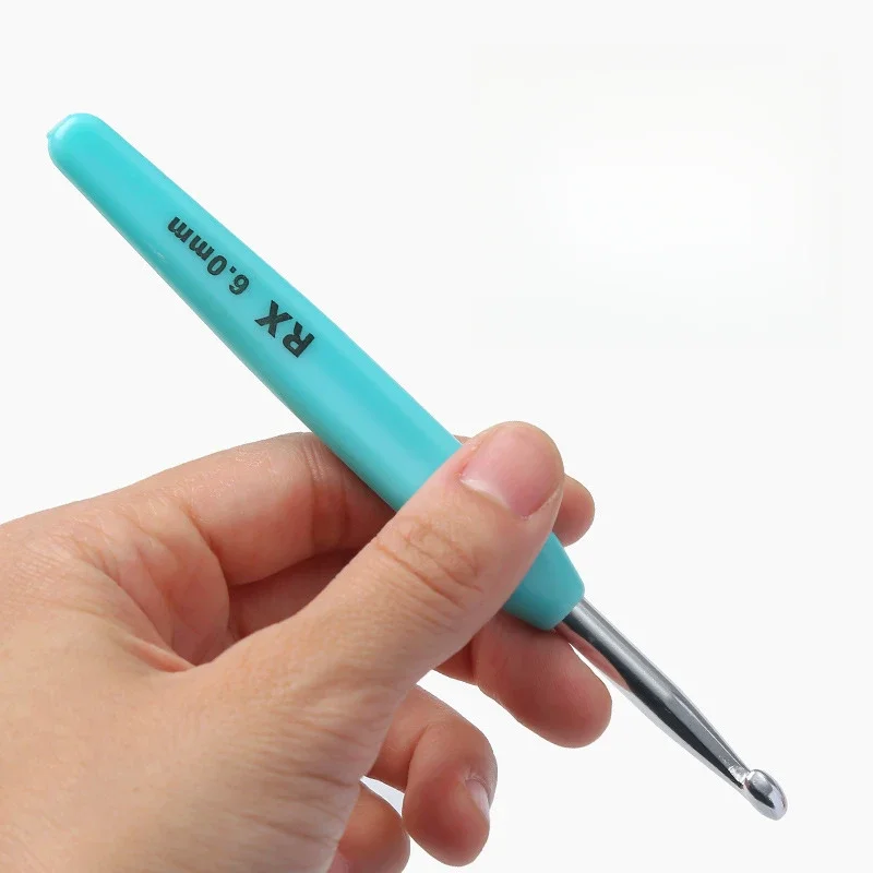 Strickwerkzeuge Pullover Nadel Neue Aluminiumlegierung Hakenkopf Bonbonfarbener Kunststoff Hartgriff Häkelarbeit Set mit 8 OPP-Beuteln Image