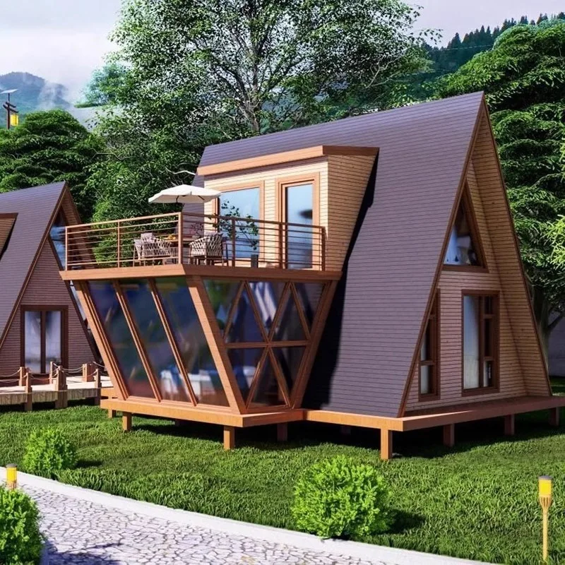triangle wooden house outdoor camping landscape combination wooden house agritainment B anticorrosive wooden house