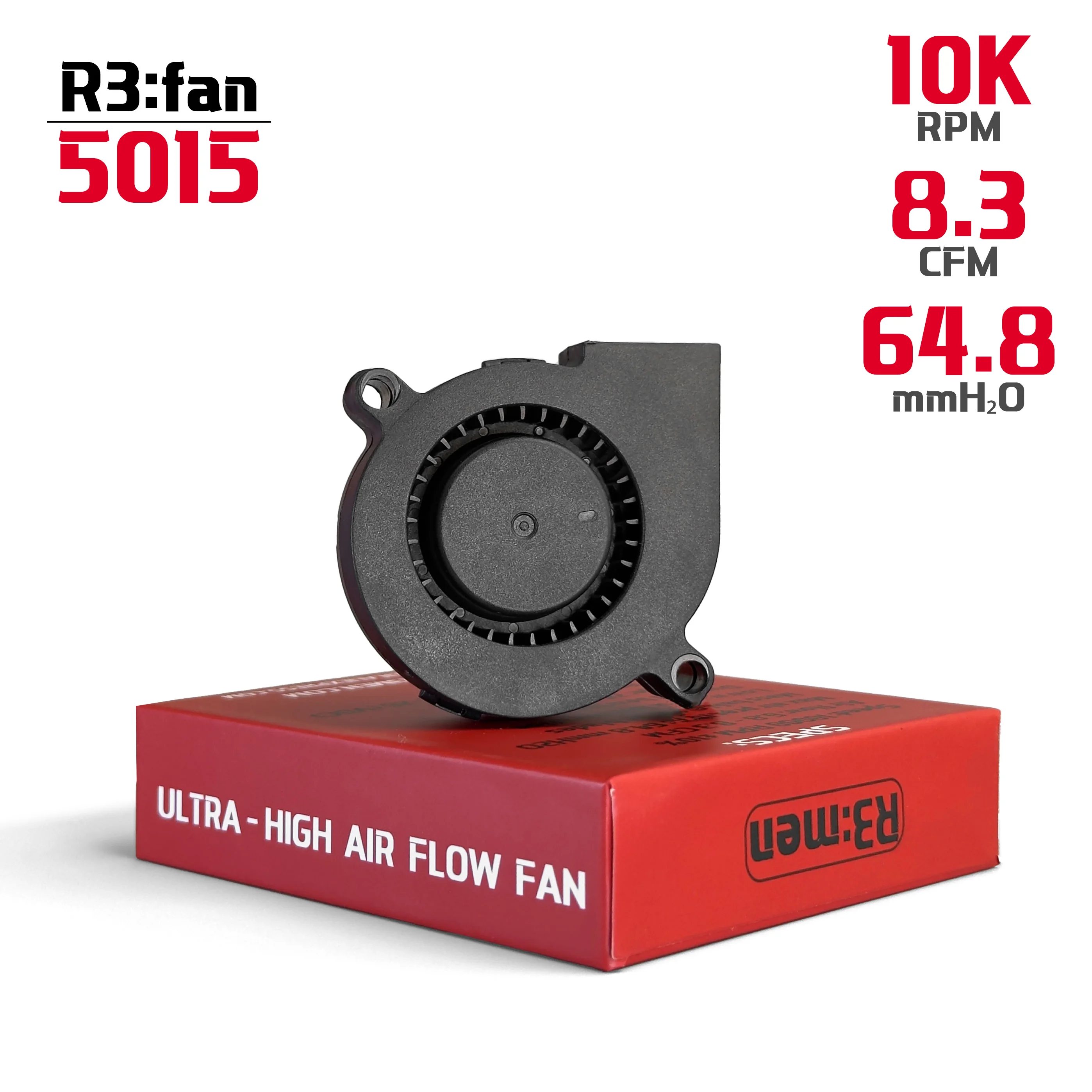 R3men | 10.000 U/min 5015 Ultra High Flow Gebläse für 3D-Drucker. R3fan Lüfter Image