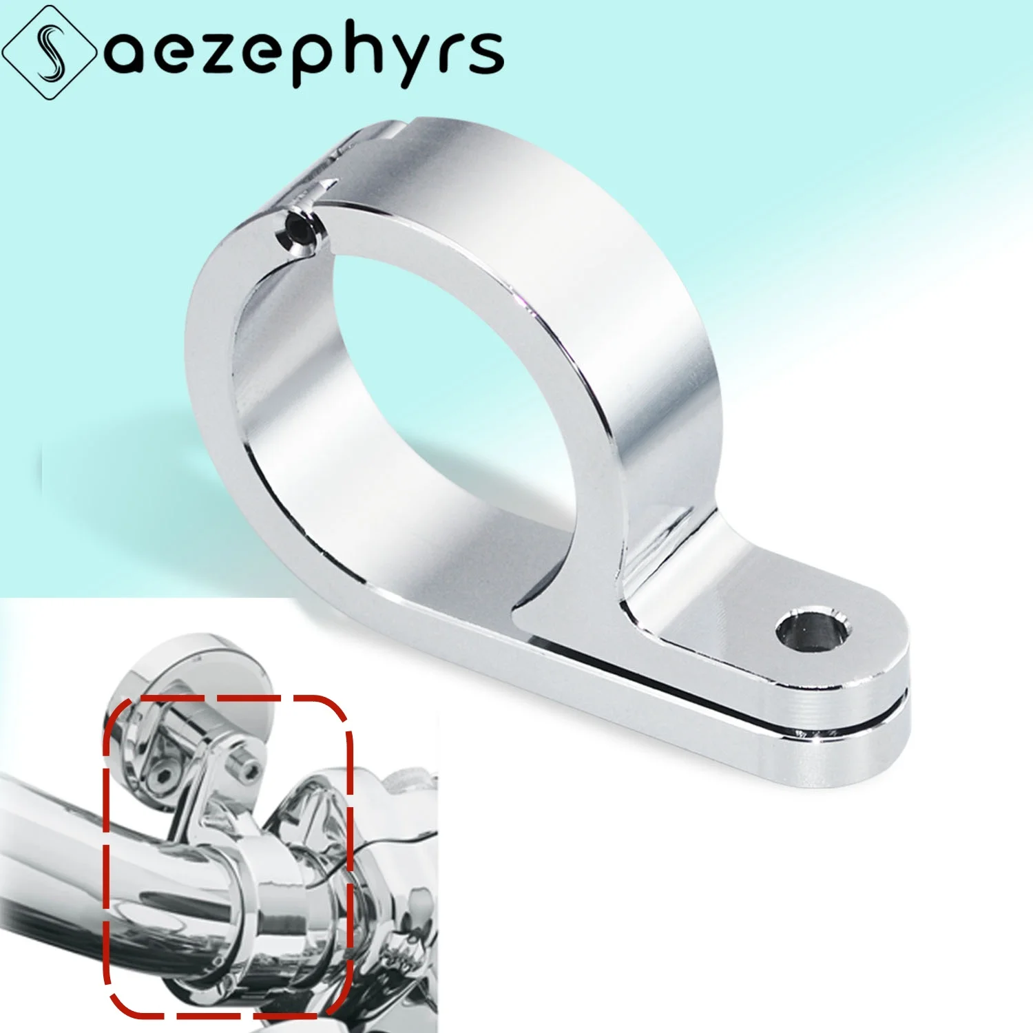 Universal 1,25" 32mm Motorrad Fahrrad Lenkerhalterung Klemme Uhr Temperaturanzeige Halterungen für Harley Touring Softail Sportster Road King Dyna Honda Kawasaki Yamaha Suzuki Image