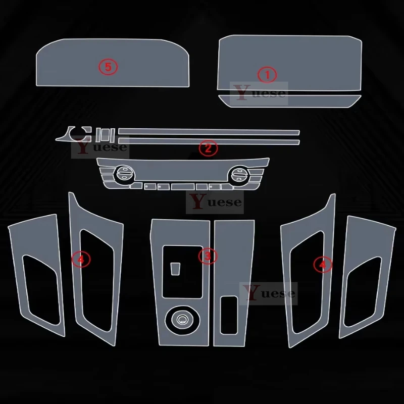 For Mitsubishi Outlander 2023 2024 Car Interior Protector Sticker Center Control Navigation Car TPU Transparent Film