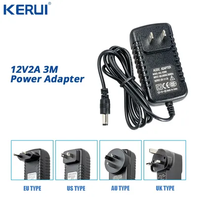 3M 12V2A Power Supply AC/ DC Power Adapter For Security CCTV Camera System NVR DVR Converter US/ EU/ UK/ AU Plug Charger