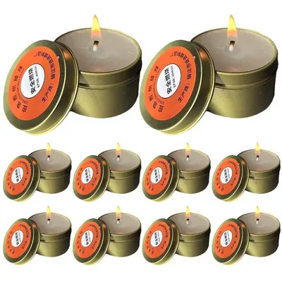 Long Burning Survival Candles Unscented Candles For Home Set Of 10 Odorless Lighting Device For Camping Picnic Wild Survival