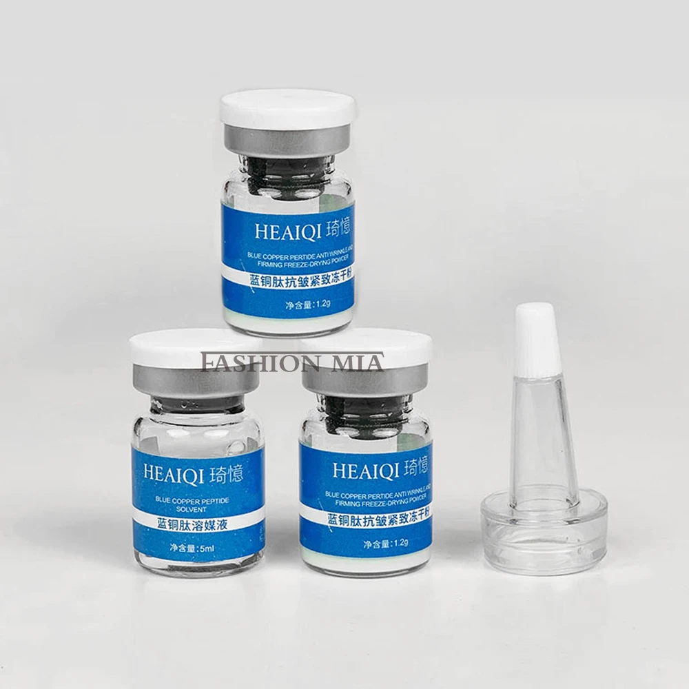 Hochreine 98 % blaue Kupferpeptid-Essenz für das Gesicht, straffe Haut, Reparatur von Polypeptid, aktive Hyaluronsäure, feuchtigkeitsspendende Hautpflege Image