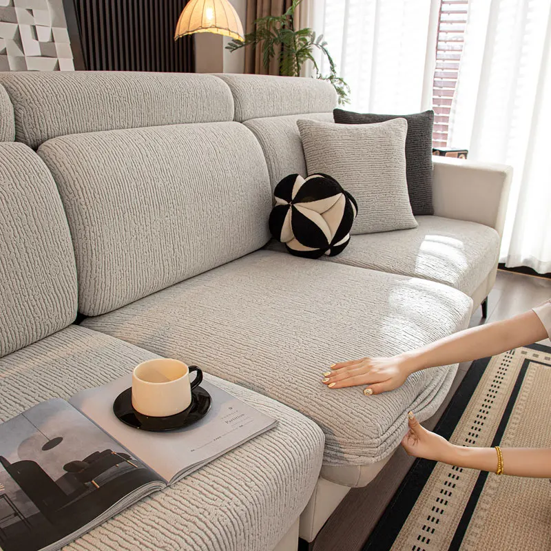 2025 neue Weihnachtsdekoration, Stretch-Sofa-Sitzkissenbezug, Rückenlehnenbezug, Schutz für L-förmige Chaselong-Schonbezüge Image