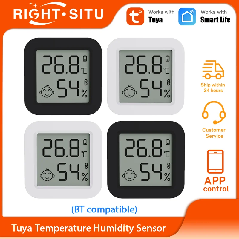 Smart Mini Thermometer Hygrometer Temperatur Feuchtigkeit Sensor LCD Digital Display Kompatibel mit Bluetooth APP Fernbedienung Image