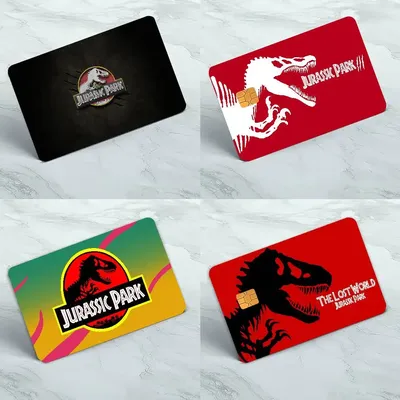 Classic J-JurassicS P-Park Film Anmie 4pcs 1Set Sticker Film Skin Cover For Credit Card Debit Bank Card Front