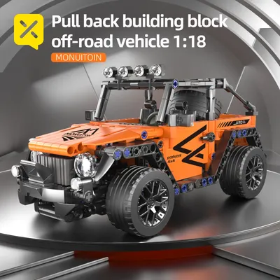 TOYLINX 477PCS Building Blocks Car DIY Model Vehicle Toy Sports Car Off-road Vehicle Racing Birthday Christmas Gifts for Kids