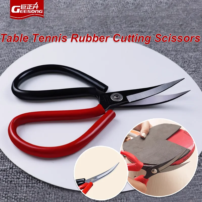 Tischtennisschläger Gummi Spezielle Ellenbogenschere Ping-Pong Gummischneidemesser Scharfer, langlebiger Schneider mit bequemem Griff Image