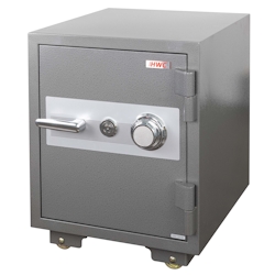 Proregal Tresor mit Doppelbolzenverriegelung | HxBxT 60x46x47cm | 72kg Metall | 39L | feuerfest (60min) Safe Geldschrank | Grau Image