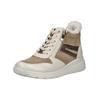 Sneaker CAPRICE "Caprice Sneaker Leder/Textil", Damen, Gr. 41, weiß (weiß, beige), Leder, Textil, casual, Schuhe