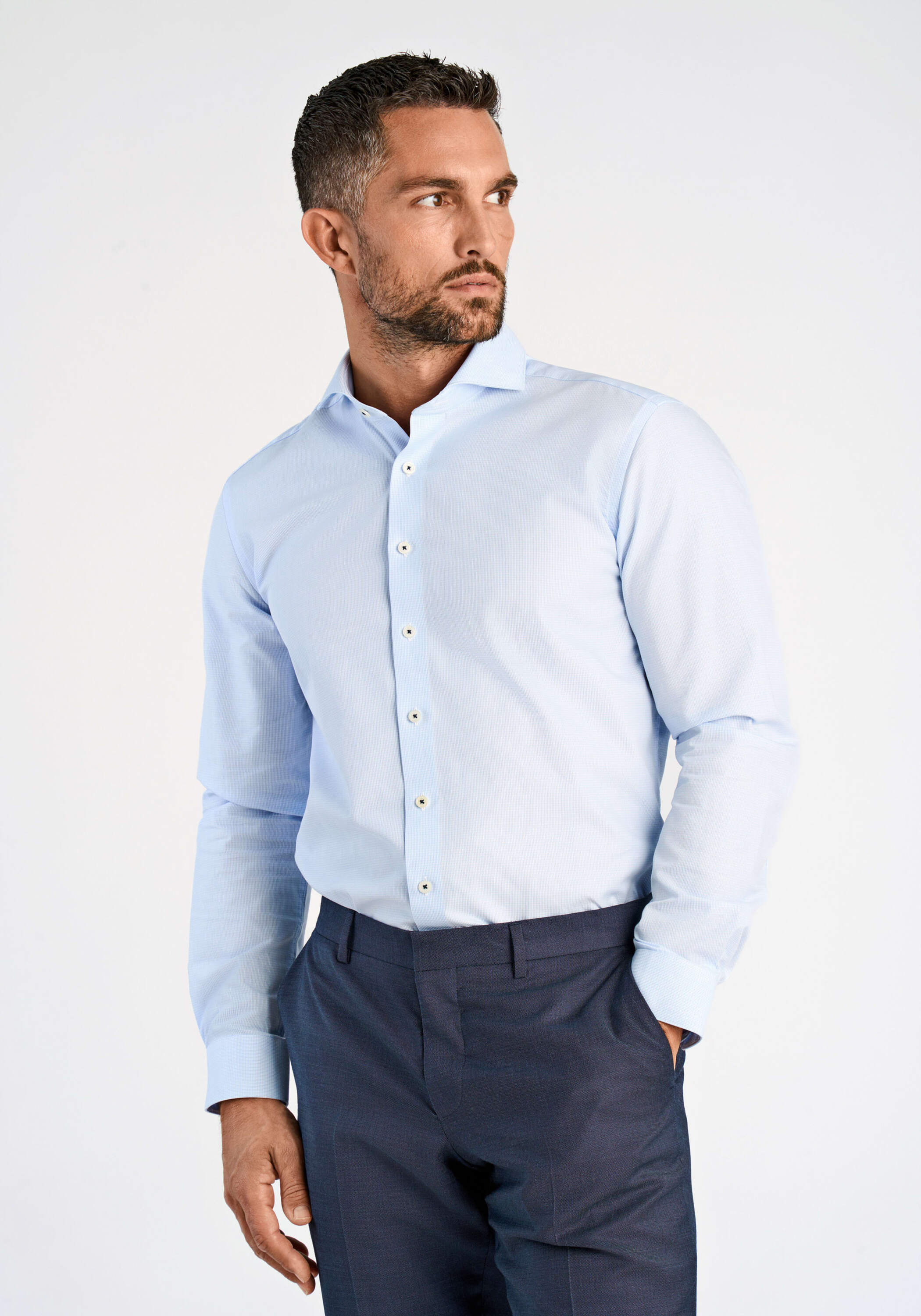 Businesshemd LINDBERGH "Lindbergh Business-Hemd", Herren, Gr. XL, Normalgrößen, lt blau, Obermaterial: 100% Baumwolle, Hemden Image