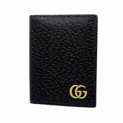 Gucci Accessories | Gucci Gg Marmont Business Card Case 428737 Leather Black Men's And Women's | Color: Black | Size: Os