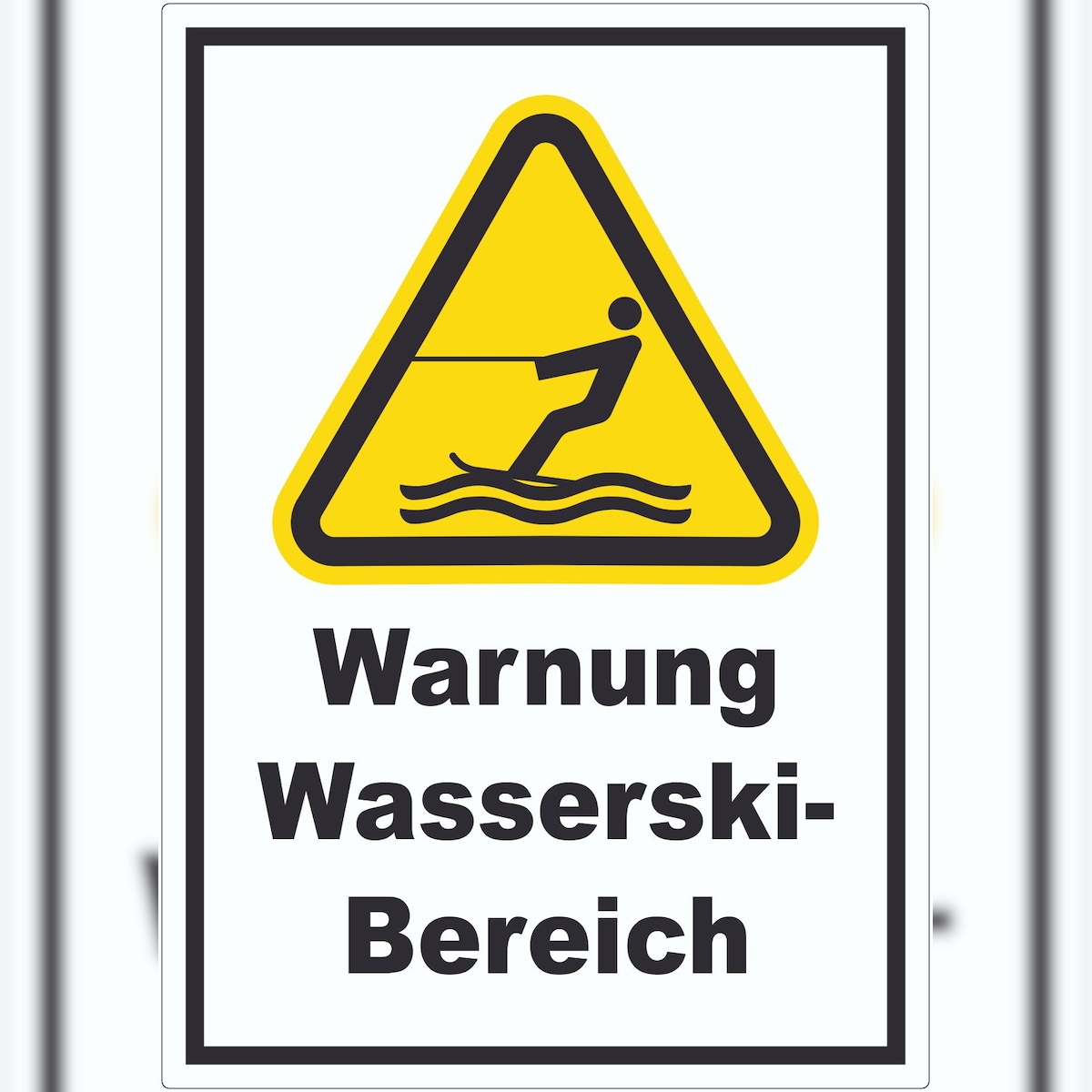 HB-Druck Aufkleber Warnung Wasserski-Bereich A3 (297x420mm) Image