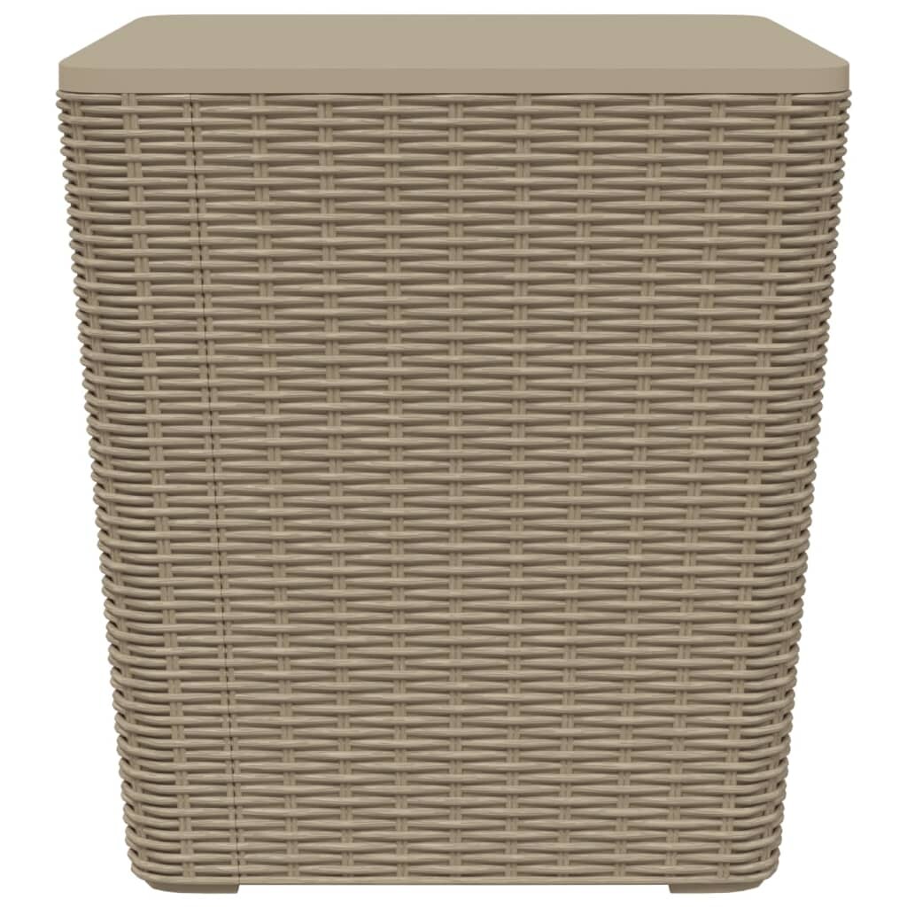 vidaXL Gartentisch mit Abnehmbarer Tischplatte Hellbraun Polypropylen Image