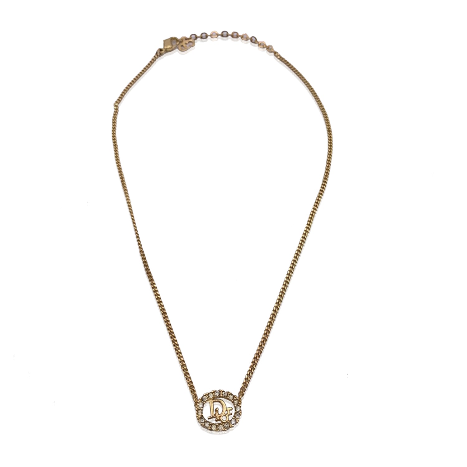 Dior Pre-owned Womens Christian Metal Necklace - Gold - One Size | Dior Pre-owned Sale | Discount Designer Brands