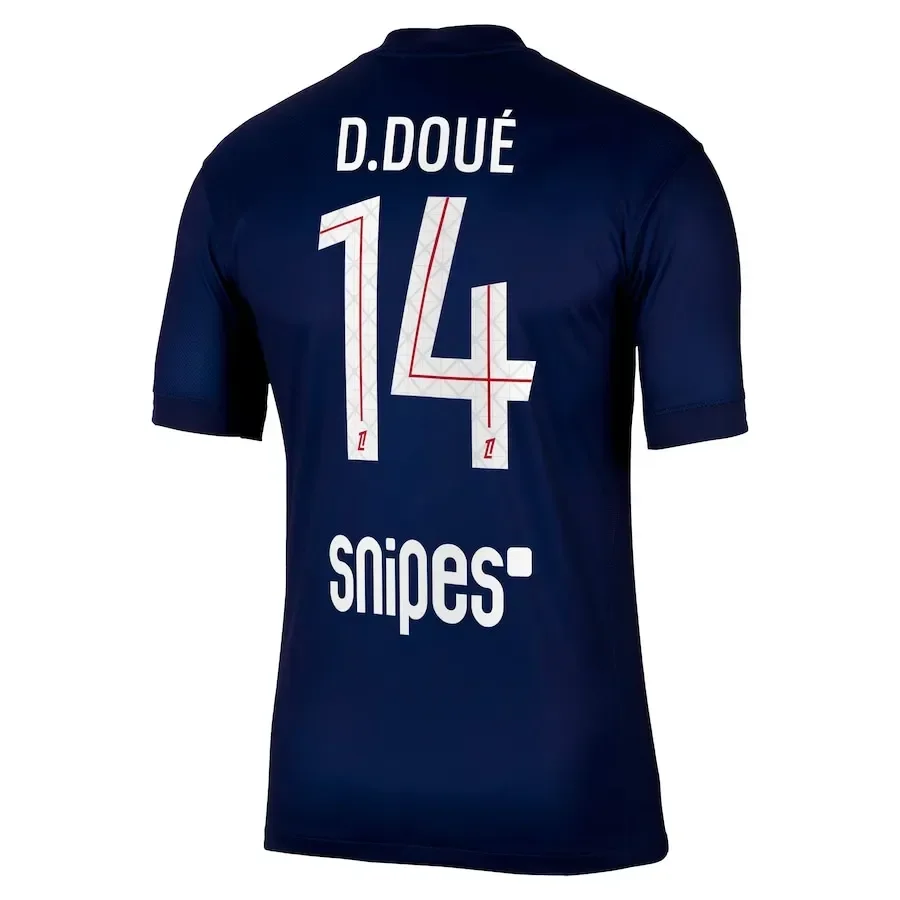 Les maillots de football à manches courtes pour hommes et femmes pour les joueurs à domicile de Paris Saint-Germain (psg) dans la saison 25-26