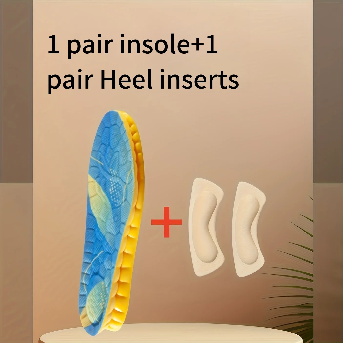 1 Paar Sport-Einlegesohlen sind schweißabsorbierend, stoßdämpfend und weich und mit einem Paar Damen-Rückenaufkleber Image